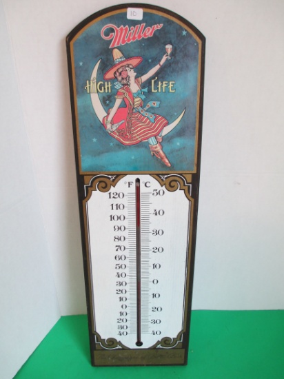 23" Bristolcraft Wooden Miller High Life Thermometer