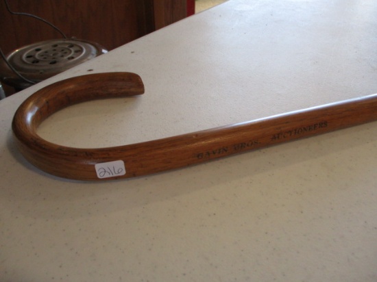 33" Gavin Bros. Auctioneers Advertising Cane
