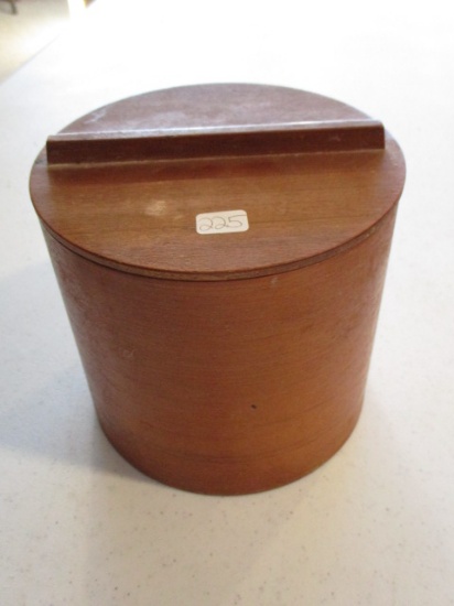 6" Wooden Tobacco Container with Lid