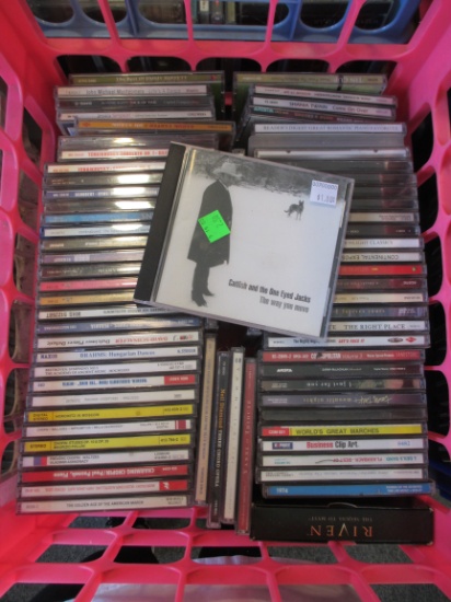 Full Milk Crate of CDs (D)