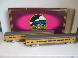 M.T.H Electric Trains Union Pacific Painted 70' Scale Aluminum Sleeper/Diner Set