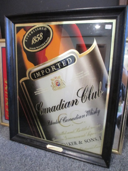 Canadian Club Whiskey Advertising Mirror