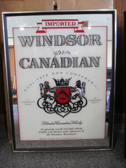 Windsor Canadian Whiskey Advertising Mirror