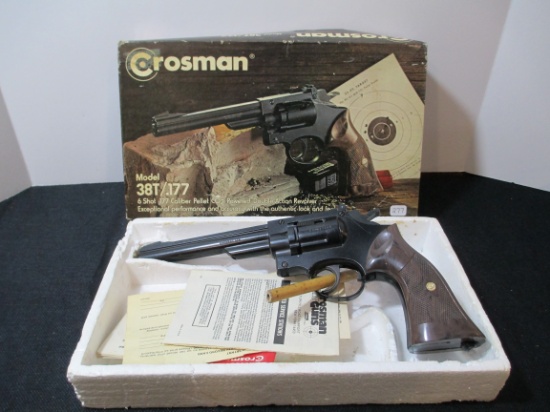 Crosman Vintage "Model 38T" Co2 Powered Double Action Revolver 4.5mm (.177 Cal.)