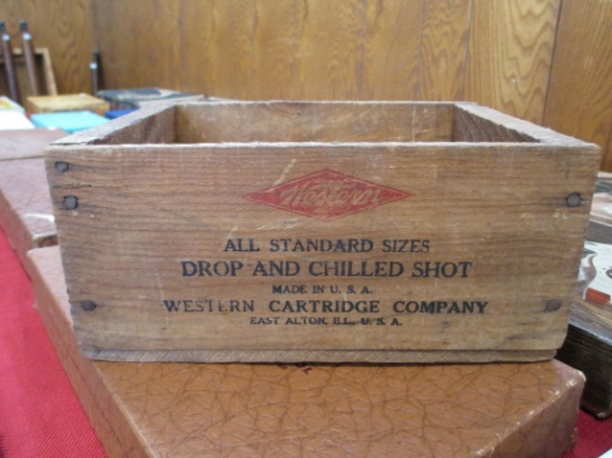 Western Air rifle Shot No. 1 Size Tube Wooden Crate