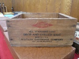 Western Air rifle Shot No. 1 Size Tube Wooden Crate