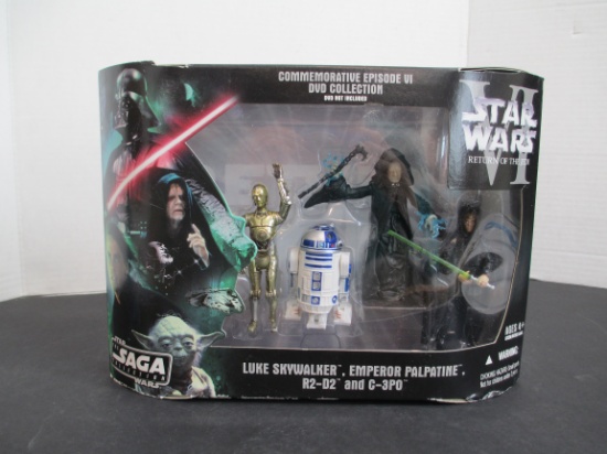 Hasbro Star Wars Return of The Jedi- Luke Skywalker, Emperor Palpatine, R2-D2 and C-3po