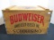Budweiser Advertising Crate with Hinged Lid