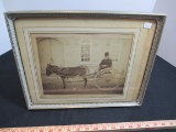 Gentleman on a Mule Cart Photograph