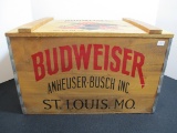 Budweiser Advertising Crate with Hinged Lid