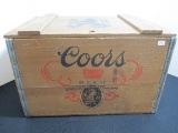 Coors Advertising Crate with Hinged Lid