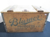 Blumer's Advertising Crate with Hinged Lid