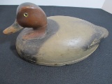 Antique Wooden Carved Redhead Decoy