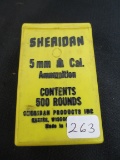 Vintage Sheridan 5mm Pellet NOS Containers