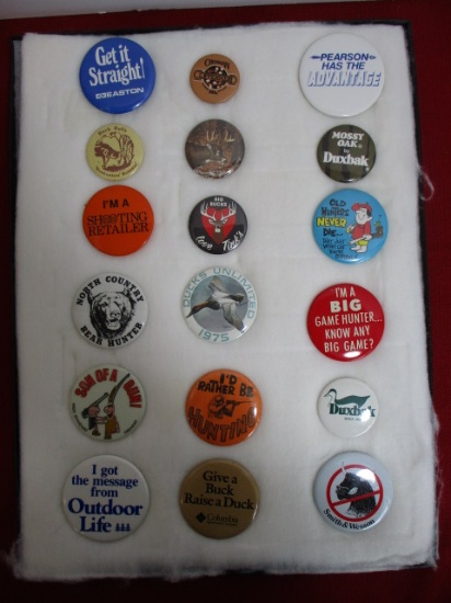 Hunting Related Mixed Button Lot-A