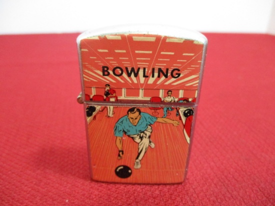 Vintage "Penguin" High Quality Flip-Top Pocket Lighter with Bowling Design