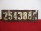 Vintage 1920 Wisconsin License Plate