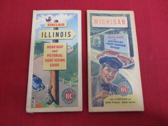 WWII Era Sinclair Road Maps-Lot of 2