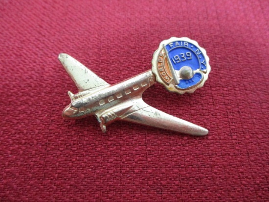 1939 Worlds fair NY Airplane Pin