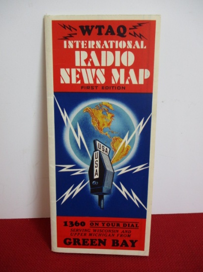 First Edition WTAQ 1360 Green Bay, WI International Radio News Map