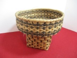 Native American Hand Woven Artist Signed Graduated Burden Basket