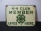 Embossed 4H Club Member Lives Here Adverting Sign