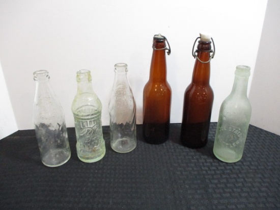 Lot of 5 Beverage Bottles