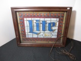 Miller Lite Beer Advertising Light Up Sign