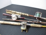 Lot of 3 Vintage Rods and Reels