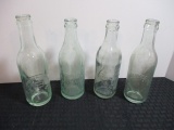 Lot of 4 Embossed Madison, WI. Beverage Co. Bottles