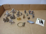 Mixed Pewter and Metal Collectible Penguin Lot