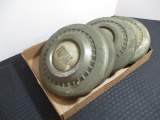 Lot of 4 Vintage Pontiac Hubcaps.