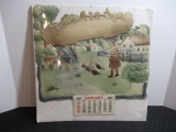 1917 Embossed Farm House Scene Calendar