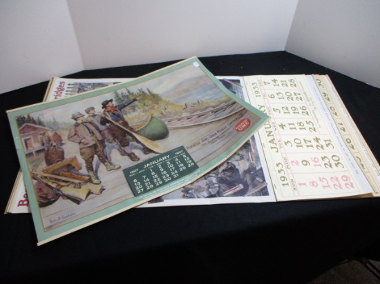 Remington U.M.C Reproduction Calendars-Lot of 4