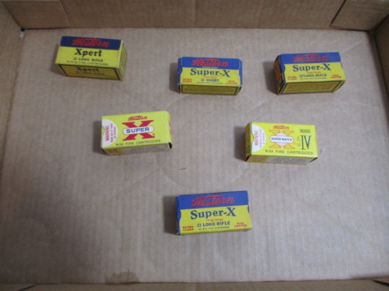 Vintage Western .22-5 Full Boxes of 50 and One Partial