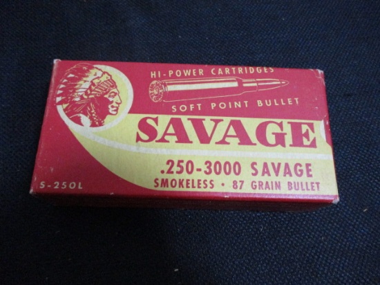 Vintage Savage .250-3000 Savage-1 Full Box of 20
