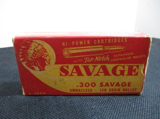 Vintage Savage .300 Savage-1 Full Box of 20