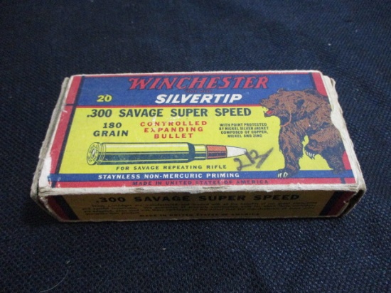 Winchester .300 Savage Silver Tip-1 Full Box of 20 Spent Cartridges