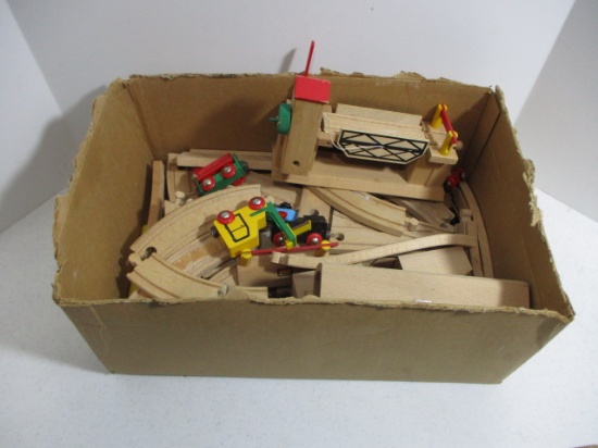 Large Lot of Brio Swedish Made Wooden Train Set