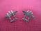 WWII Sterling Silver Airplane Earrings
