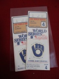 1982 Milwaukee Brewers World Series Ticket Stubs Game 4