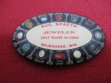 Aug. Spaeth Jewelers Oval Mirror Button