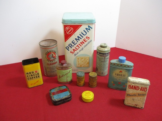 Mixed Advertising Tins-Lot of 11