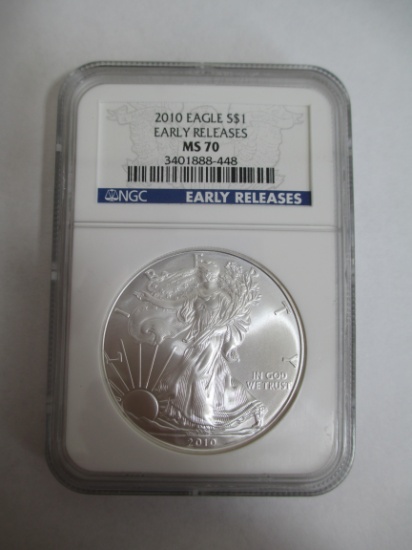 American Silver Eagle 1 Ounce Coin (2010) NGC Graded