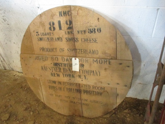 36" Aged Swiss Cheese Wooden Advertising Cover