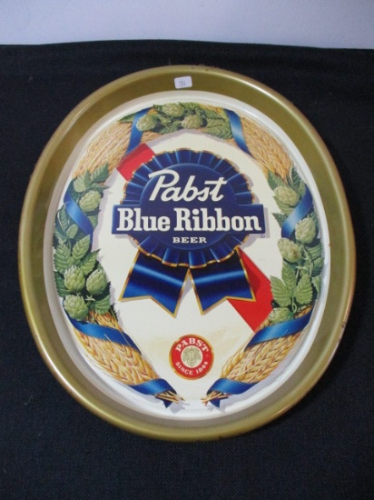 Pabst Blue Ribbon " Barley and Hops" Advertising Beer Tray