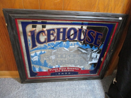 Ice House "Plank Road Brewery" Advertising Mirror (B)
