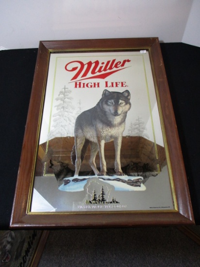 Miller High Life "Timberwolf" Advertising Mirror