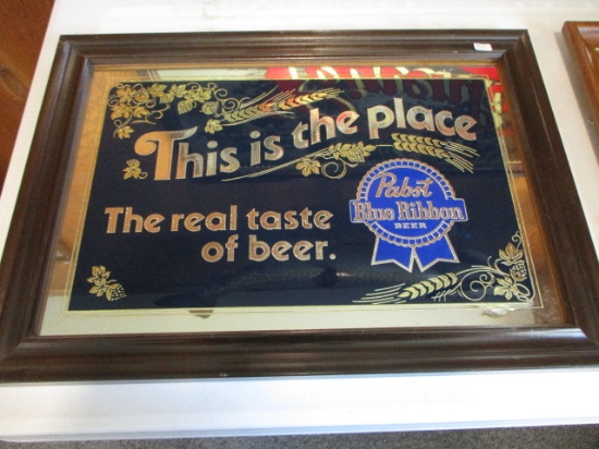 Pabst Blue Ribbon "This is the Place" Advertising Beer Mirror