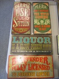 Novelty Wooden Beer Signs: Lot of 4 (A)